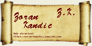 Zoran Kandić vizit kartica